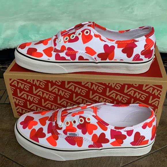 VANS AUTHENTIC Valentines Hearts True White/Fchspr - Picture 2 of 14